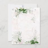 Eukalyptus-Blätter Rosa Brunch & Bubbly Einladunge Einladung (Rückseite)