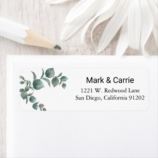 Eukalyptus-Blätter - Rücksendeadresse (Insitu)