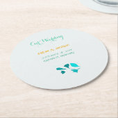 Eukalyptus-Blätter Runder Pappuntersetzer (Angewinkelt)