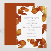 Eukalyptus-Blätter Save The Date (Vorne/Hinten)