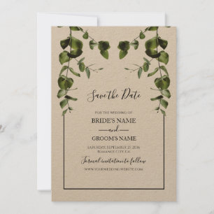 Eukalyptus-Blätter Save The Date