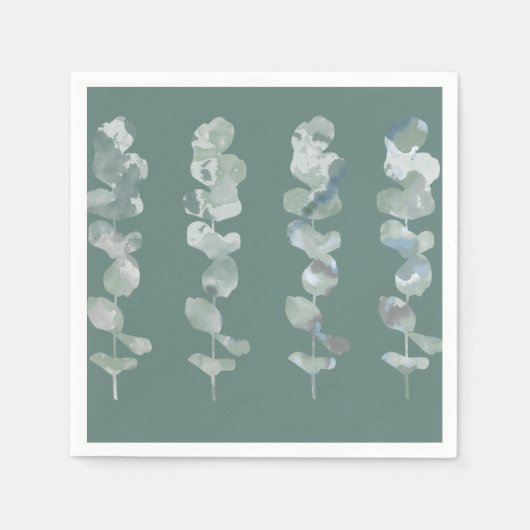 Eukalyptus-Blätter Serviette (Vorderseite)