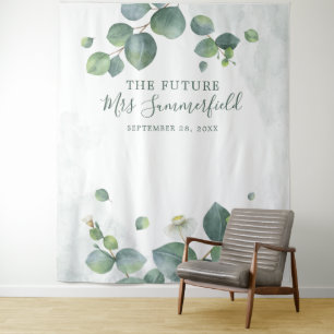 Eukalyptus-Blätter - Sukkulent-Foto-Stand Wandteppich