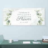 Eukalyptus-Blätter Sukkulentes Foliage-Brautparty Banner (Messe)