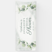 Eukalyptus-Blätter Sukkulentes Foliage-Brautparty Banner (Vertikal)