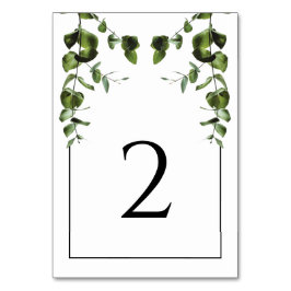 Eukalyptus-Blätter Tischnummer
