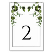 Eukalyptus-Blätter Tischnummer (Vorderseite)