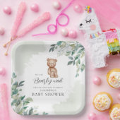 Eukalyptus-Blätter und Bärendusche Pappteller (Party)