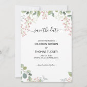 Eukalyptus-Blätter und -Blume Einladung (Vorderseite)