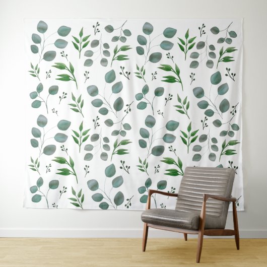 Eukalyptus-Blätter Wandteppich (Beispiel (Horizontal))