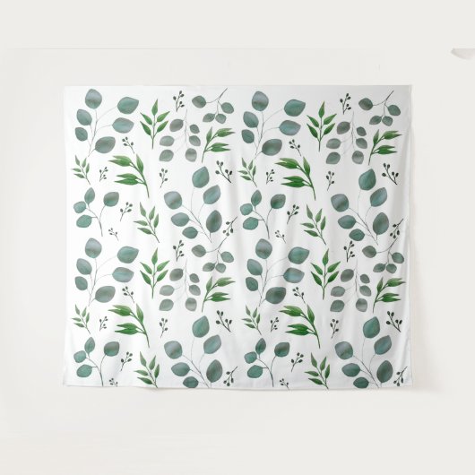 Eukalyptus-Blätter Wandteppich (Vorderseite (Horizontal))