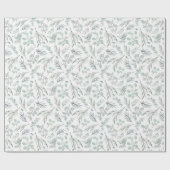 Eukalyptus-Blätter Wasserfarbe Botanische Blätter Geschenkpapier (Flach)