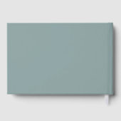 Eukalyptus-Blätter Wedding Foto Gästebuch (Rückseite)