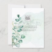 Eukalyptus Blätter Wedding Greenery QR CODE Modern (Rückseite)