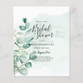 Eukalyptus Blätter Wedding Greenery QR CODE Modern Flyer (Vorne)