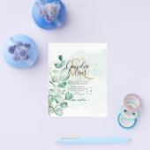 Eukalyptus Blätter Wedding Greenery QR CODE Modern Flyer (Einzeln)