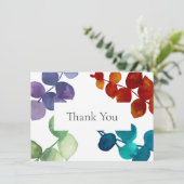 Eukalyptus-Blätter Woodland Vielen Dank Dankeskarte (Stehend Vorderseite)