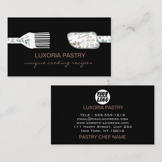 Eukalyptus-Blätterspatel rustikal Visitenkarte (Vorne/Hinten)