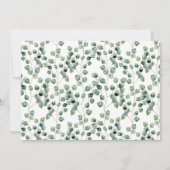 Eukalyptus-Blattmuster für Wasserfarben - Save the Date (Rückseite)