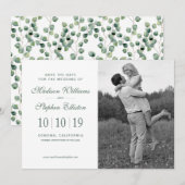 Eukalyptus-Blattmuster für Wasserfarben - Save the Date (Vorne/Hinten)