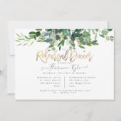 Eukalyptus, Blauer Gum Probe Abendessen Einladung (Vorderseite)