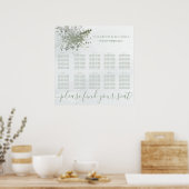 Eukalyptus-Blaues, chic-blaues Aquarell Poster (Küche)