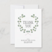 Eukalyptus-Bleirahmen | Danke (Vorderseite)