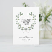 Eukalyptus-Bleirahmen | Danke (Stehend Vorderseite)