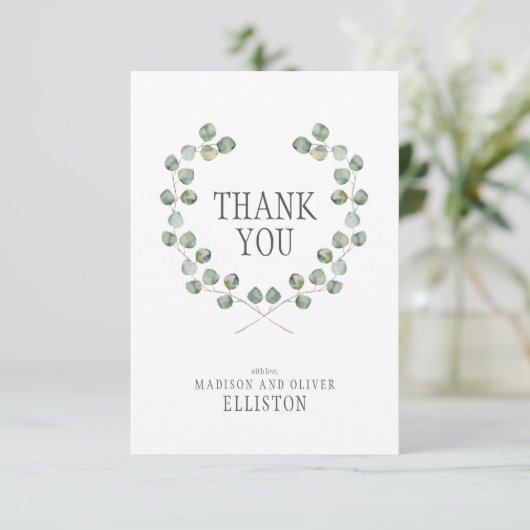 Eukalyptus-Bleirahmen | Danke (Stehend Vorderseite)