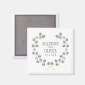 Eukalyptus-Bleirahmen | Hochzeit Magnet (Vorderseite/Rückseite)