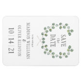 Eukalyptus-Bleirahmen | SAVE THE DATE Magnet (Horizontal)