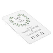 Eukalyptus-Bleirahmen | SAVE THE DATE Magnet (Rechte Seite)