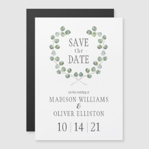 Eukalyptus-Bleirahmen   SAVE THE DATE Magneteinladung