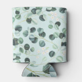 Eukalyptus Bliss: Türkisfarbenes Muster. Dosenkühler (Rückseite)