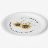 Eukalyptus Bloom Brautparty Pappteller (Schrägansicht)