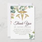 Eukalyptus Bloom Doctor | Krankenversicherung Dank Dankeskarte (Vorderseite)