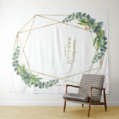 Eukalyptus Bloom Gold Frame Taufen Prop Wandteppich (Beispiel (Horizontal))
