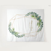 Eukalyptus Bloom Gold Frame Wedding Prop Wandteppich (Vorderseite (Horizontal))