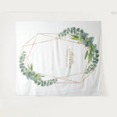 Eukalyptus Bloom Gold Frame Wedding Prop Wandteppich (Vorderseite (Horizontal))