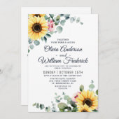 Eukalyptus Bloom Wedding Einladung (Vorne/Hinten)