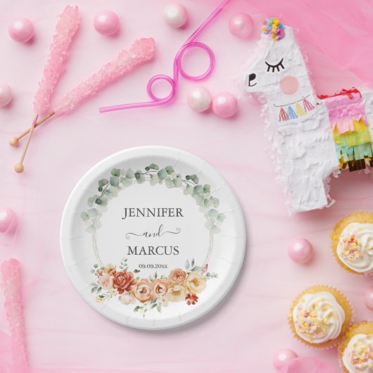 Eukalyptus & Blooms Elegance Paper Plate Pappteller (Party)