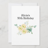 Eukalyptus Blue 80. Geburtstag Einladung (Rückseite)