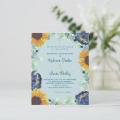 Eukalyptus Blue Floral Wedite Sunflowers (Stehend Vorderseite)