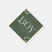 Eukalyptus Blue Green Boy Baby Showdusche Serviette (Ecke)