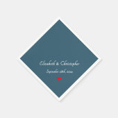 Eukalyptus Blue Mit Monogramm Wedding Party Cockta Serviette (Ecke)