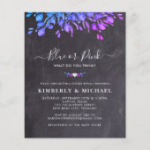 Eukalyptus Blue Pink Baby Gender Reveal (Vorderseite)