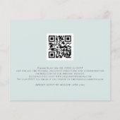 Eukalyptus Blue QR Code Einladung zur Hochzeit (Rückseite)