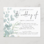 Eukalyptus Blue QR Code Einladung zur Hochzeit (Vorderseite)