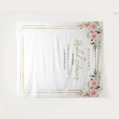 Eukalyptus-Blume-Brautparty Wandteppich (Vorderseite (Horizontal))