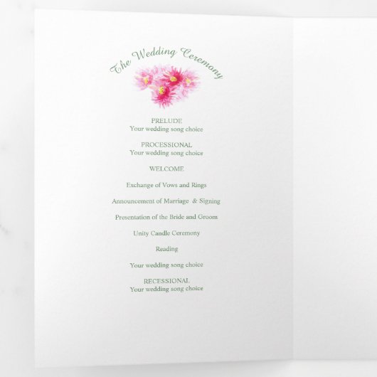 Eukalyptus-Blume Dreifach-gefaltete Programmkarte (Innen Erste Seite)